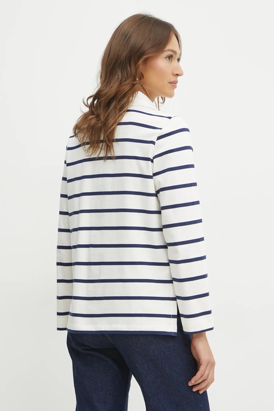 Odzież Luisa Spagnoli longsleeve bawełniany 541842 biały