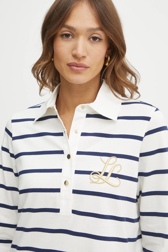 Luisa Spagnoli longsleeve bawełniany biały 541842