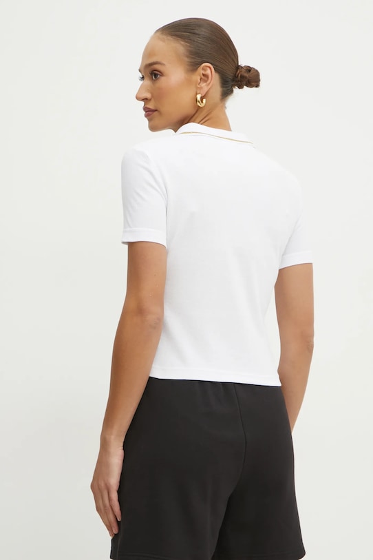 Ρούχα Βαμβακερό μπλουζάκι πόλο Versace Jeans Couture 78HAGT00.CJ01T λευκό