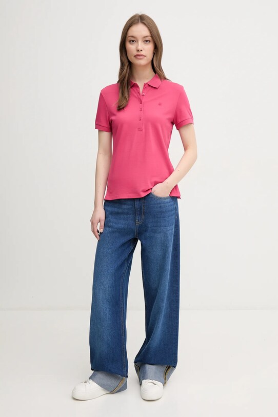 Polo United Colors of Benetton 3TQJD300W roza SS25