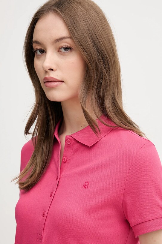Polo United Colors of Benetton roza 3TQJD300W
