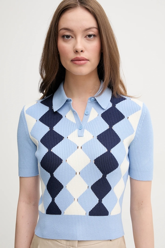 United Colors of Benetton tricou polo albastru 124ME3019