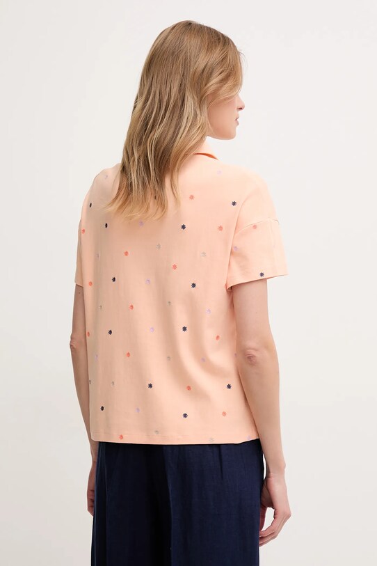 Odjeća Pamučna polo majica United Colors of Benetton 36QJD300X narančasta