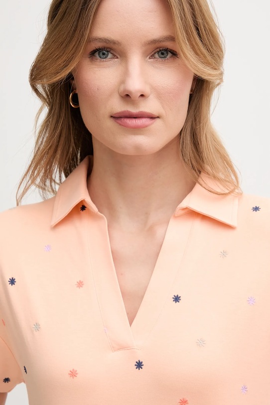 Pamučna polo majica United Colors of Benetton narančasta 36QJD300X