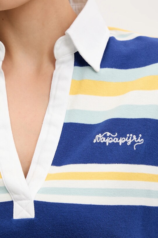 Napapijri tricou polo E-Ete NP0A4ILKSA81 bleumarin