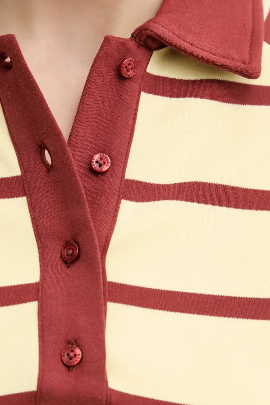 Samsoe Samsoe polo bawełniane SAAMY F25100117 żółty