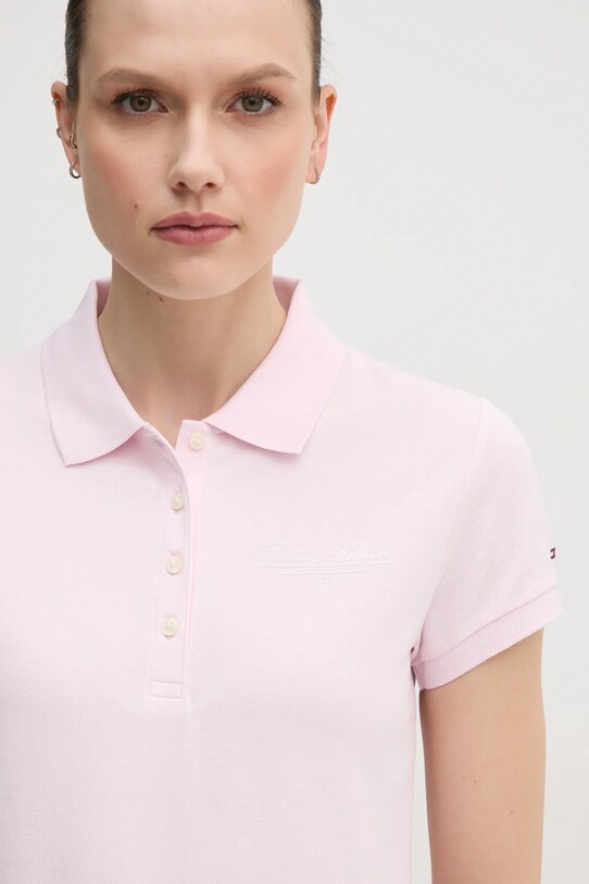 Polo tričko Tommy Hilfiger ružová WW0WW45429