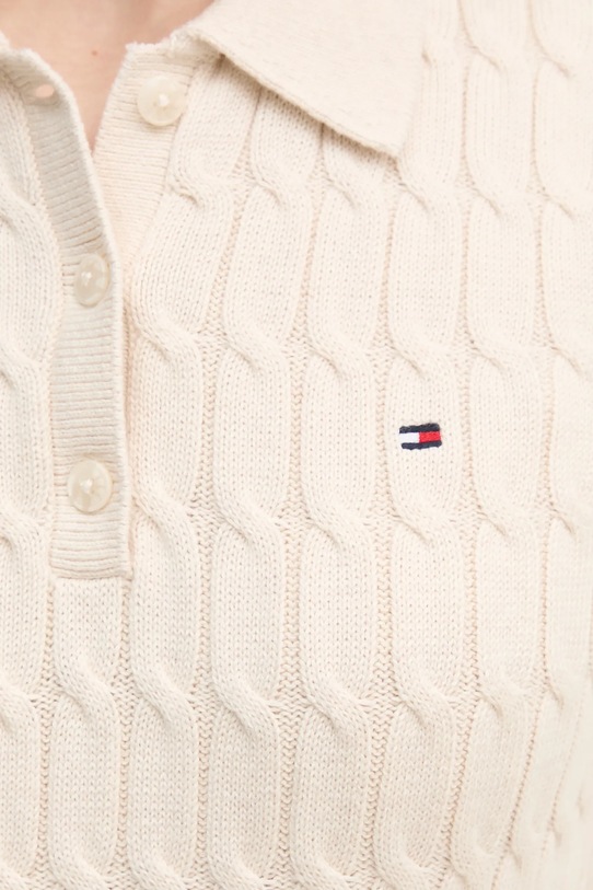 Bavlněný svetr Tommy Hilfiger WW0WW45210 béžová