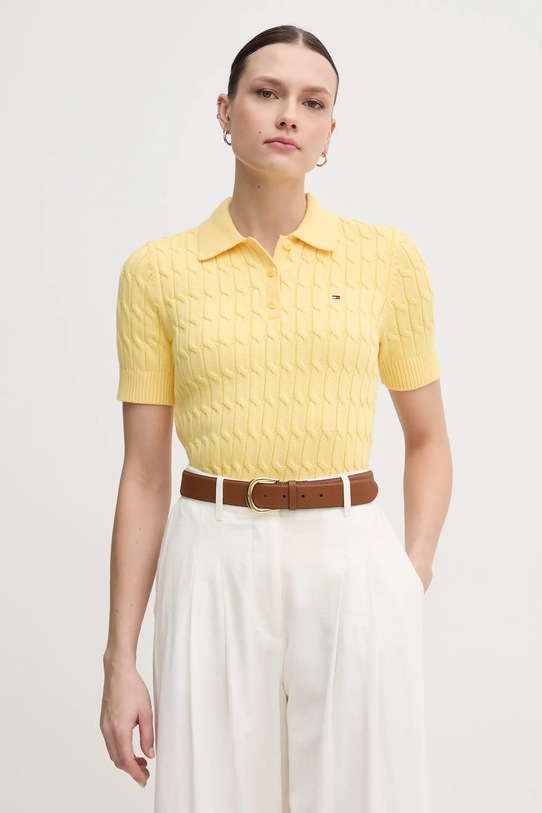 Бавовняний светр Tommy Hilfiger бавовна жовтий WW0WW45210