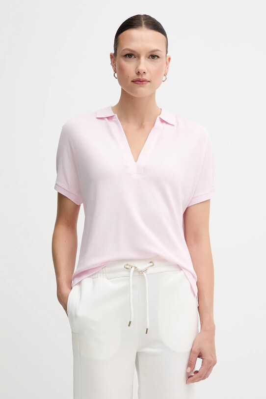 Polo tričko Tommy Hilfiger relaxed ružová WW0WW44512