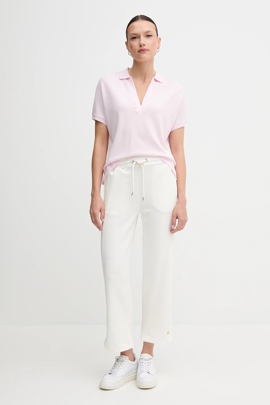 Polo majica Tommy Hilfiger WW0WW44512 roza SS25