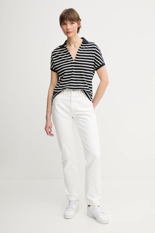 Πόλο Tommy Hilfiger WW0WW44512 σκούρο μπλε SS25