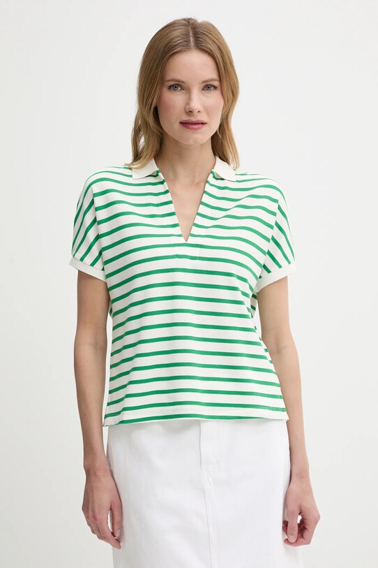 Tommy Hilfiger tricou polo uni verde WW0WW44512