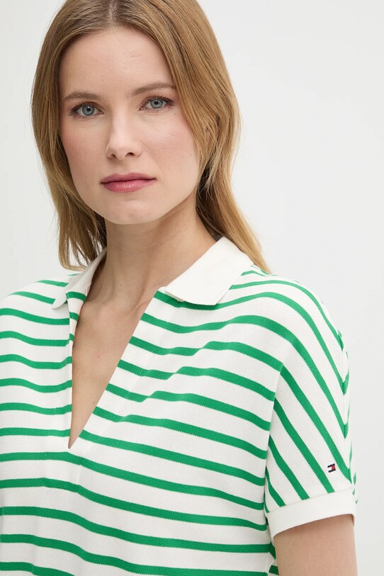 Tommy Hilfiger tricou polo verde WW0WW44512