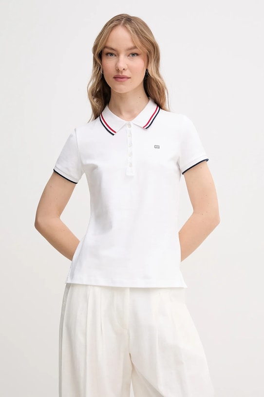 Поло Tommy Hilfiger з еластаном білий WW0WW44517