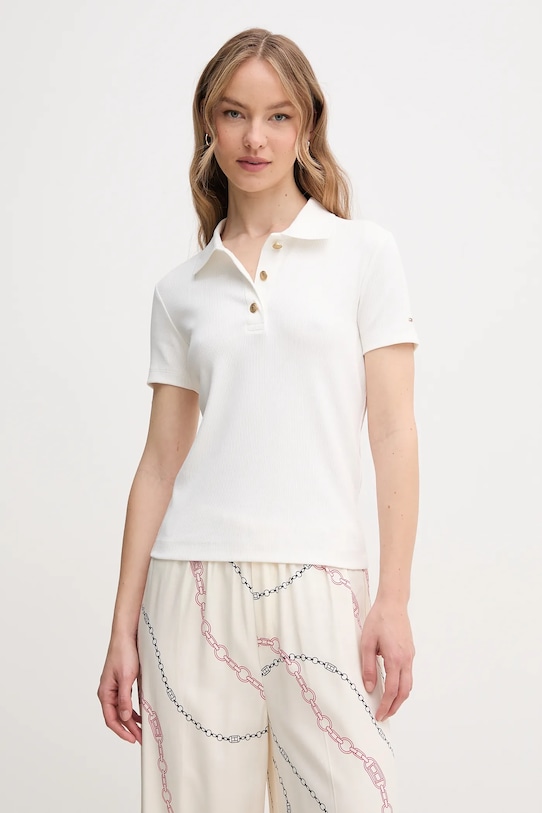 Polo majica Tommy Hilfiger bez uzorka bijela WW0WW45436