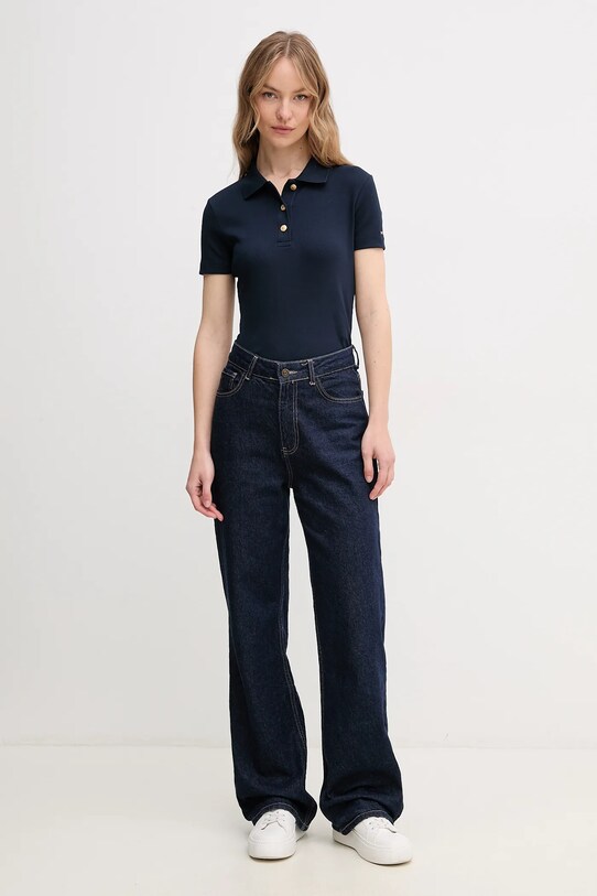 Поло Tommy Hilfiger WW0WW45436 темно-синій SS25