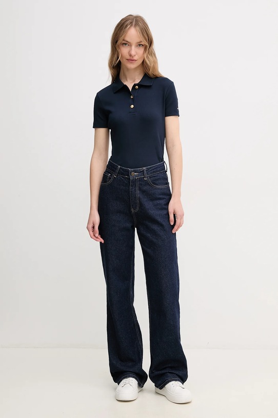 Поло Tommy Hilfiger WW0WW45436 темно-синій SS25