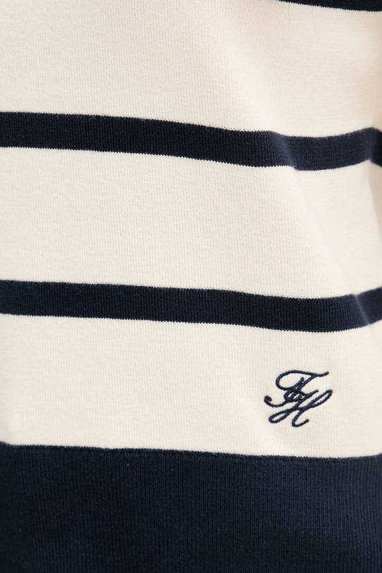 Tommy Hilfiger pletena polo majica ženska od pamuka WW0WW45400 bež