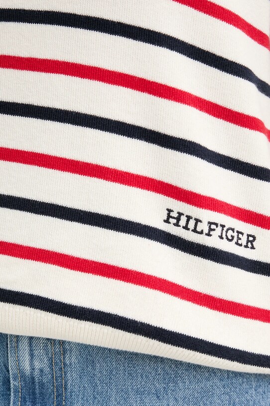Βαμβακερό πουλόβερ Tommy Hilfiger WW0WW45400 μπεζ