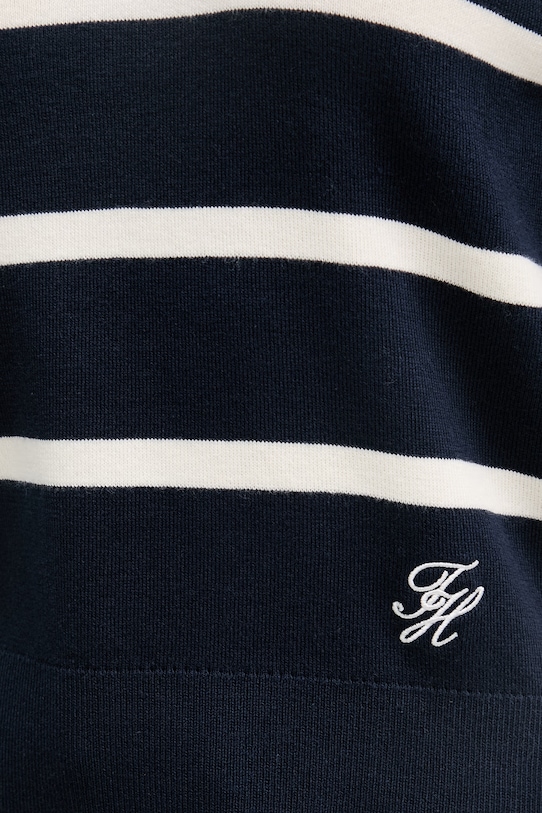 Tommy Hilfiger Pletena polo majica ženska od pamuka WW0WW45400 mornarsko plava