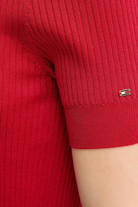 Тениска с яка Tommy Hilfiger WW0WW45511 червен