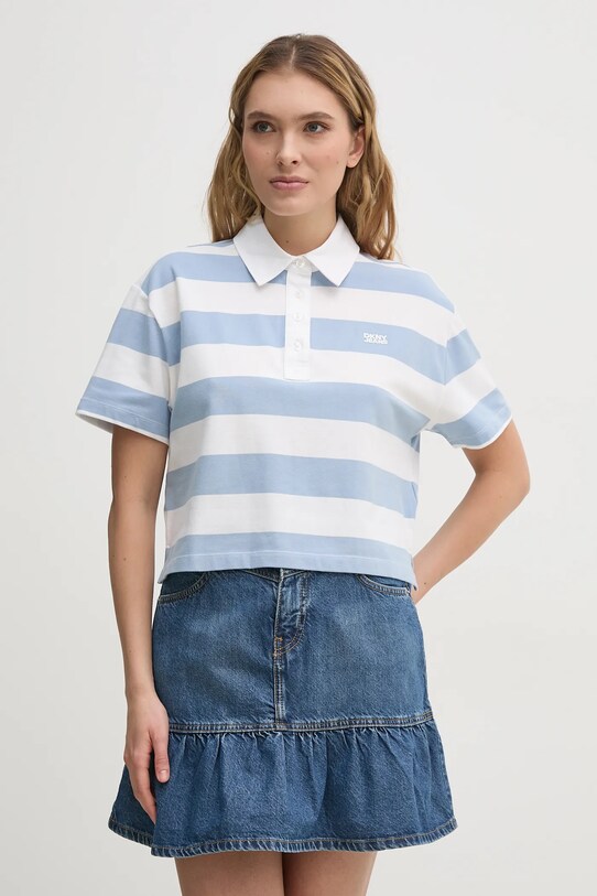 Dkny polo a strisce blu DJ5T1421
