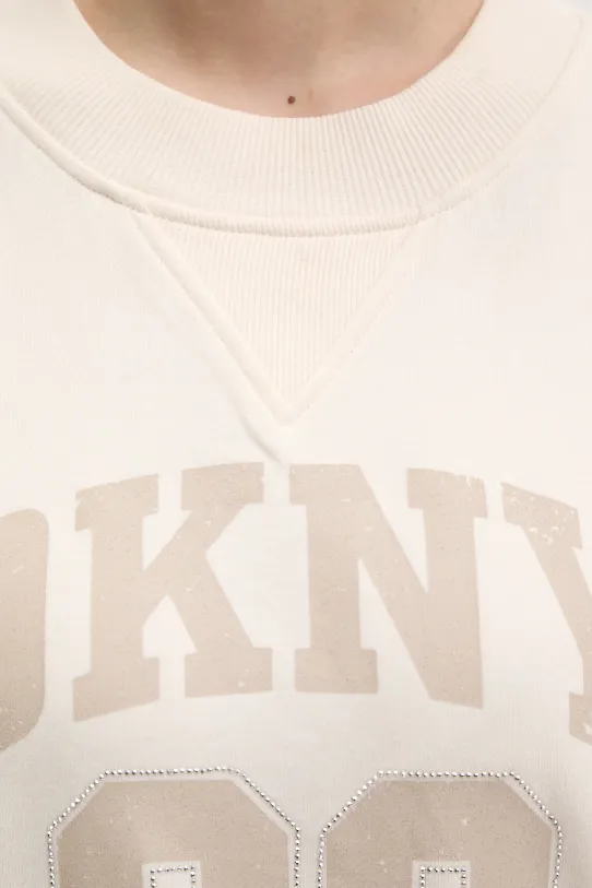 Bavlněná mikina Dkny DP5T1230 béžová