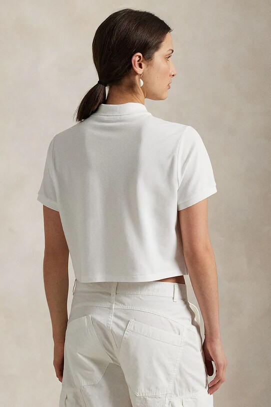 Хлопковое поло Polo Ralph Lauren 211965104 белый SS25