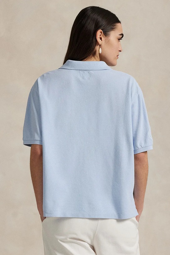 Bavlněné polo tričko Polo Ralph Lauren Wimbledon Collection 211970411 modrá SS25