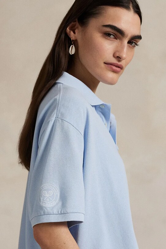 Bavlněné polo tričko Polo Ralph Lauren Wimbledon Collection modrá 211970411