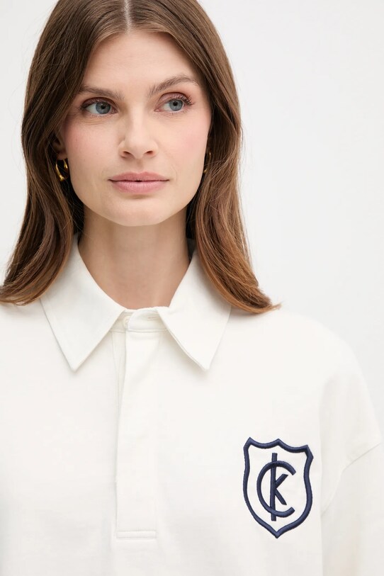 Calvin Klein Jeans polo de bumbac bej LV047B209G