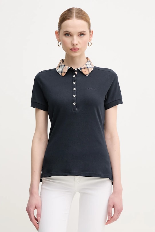 Polo tričko Barbour Malvern jednofarebný tmavomodrá LML0633NY13