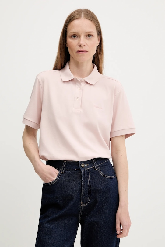Barbour polo Bowford z elastanem różowy LML0886PI35