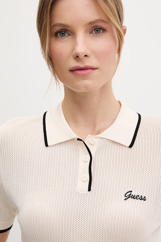 Guess tricou polo bej V5GP00.Z3D60