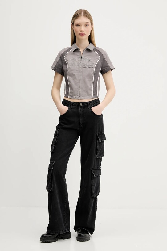 Guess Originals koszula W5GH0K.WGB5B szary SS25