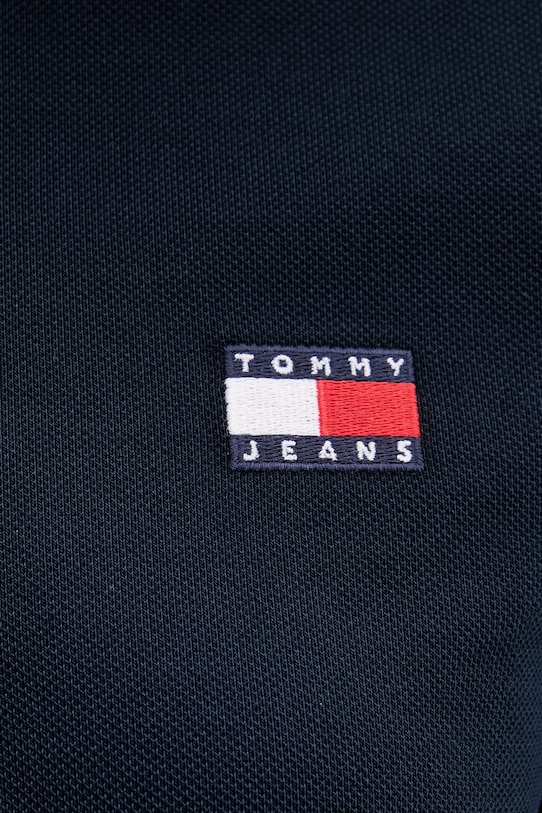 Tommy Jeans polo damskie bawełniane z elastanem DW0DW21363 granatowy
