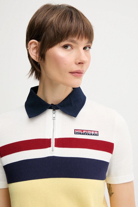 Tommy Hilfiger polo de bumbac SAILING alb WW0WW45597