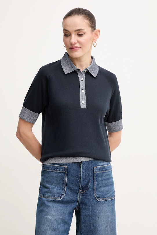 Geox polo aplikacja granatowy W5570A.T3239