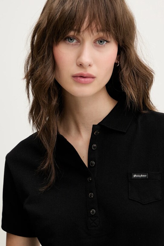 Polo Guess Jeans črna W5GP73.KCYR1