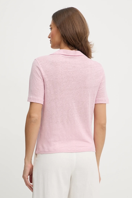 Abbigliamento United Colors of Benetton polo in lino 37UJD300Y rosa
