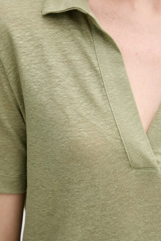 United Colors of Benetton polo in lino 37UJD300Y verde