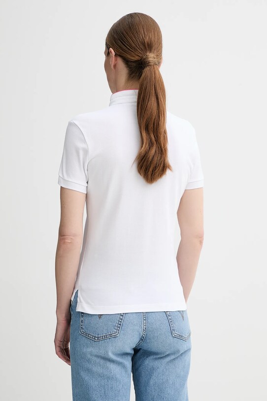 Odzież The Kooples polo bawełniane FPOC30011K biały