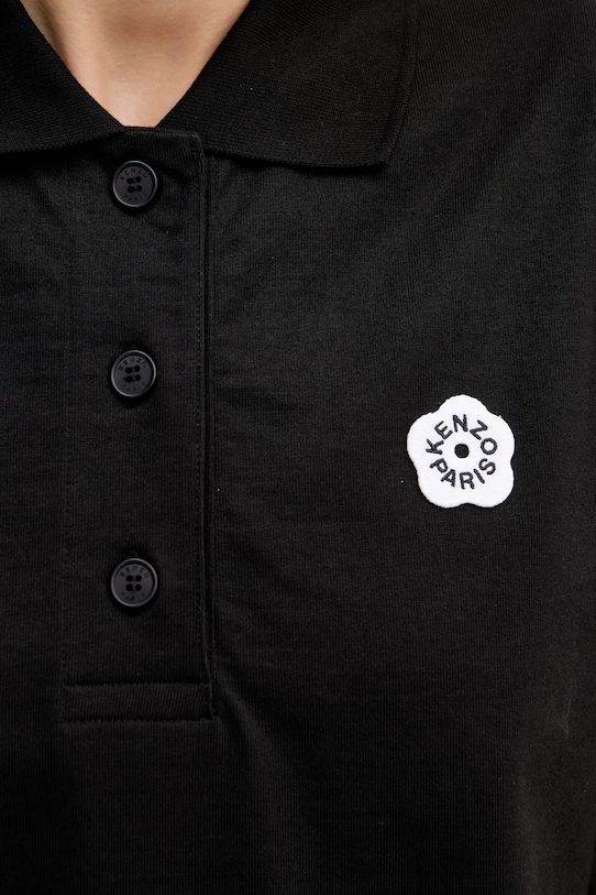Bavlnené polo tričko Kenzo Boke Flower 2.0 FF52TS1604SB.99J čierna