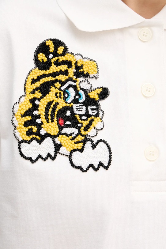 Kenzo polo bawełniane FF52TS1704SB.02 biały