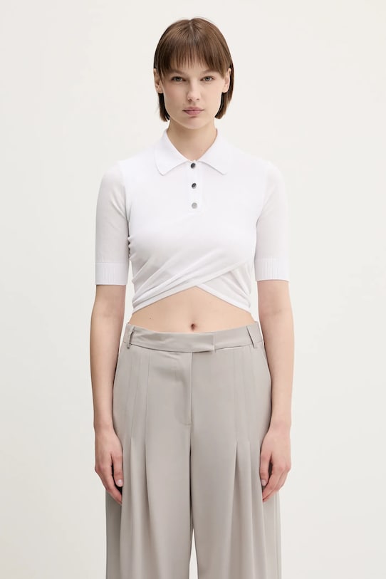 Sportmax polo bawełniane Shaker