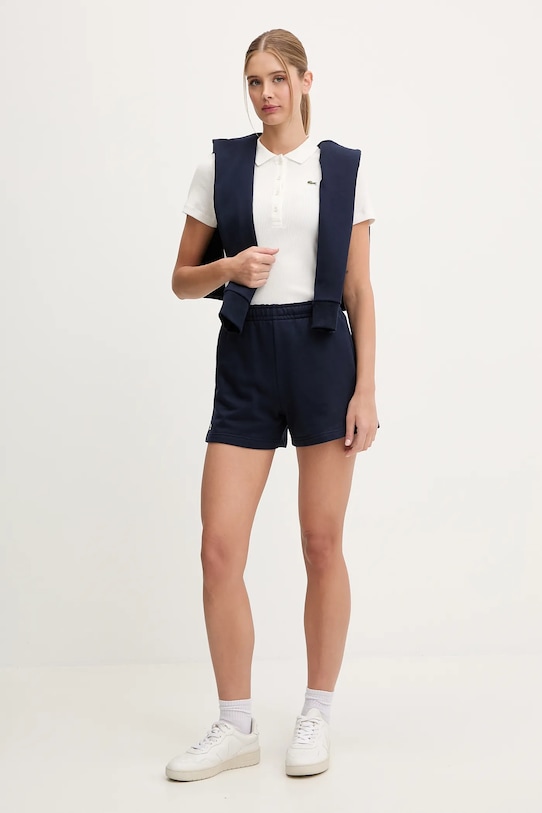 Lacoste polo bawełniane DF5377 beżowy AW25