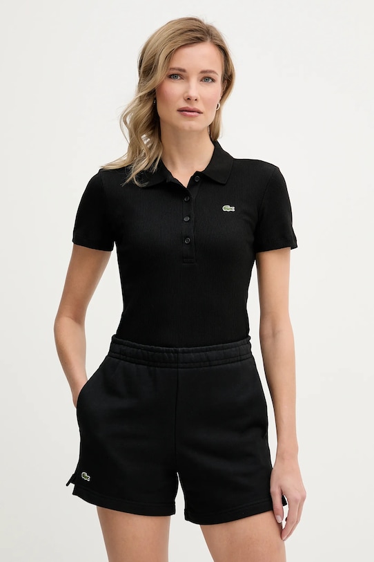 Lacoste polo de bumbac uni negru DF5377