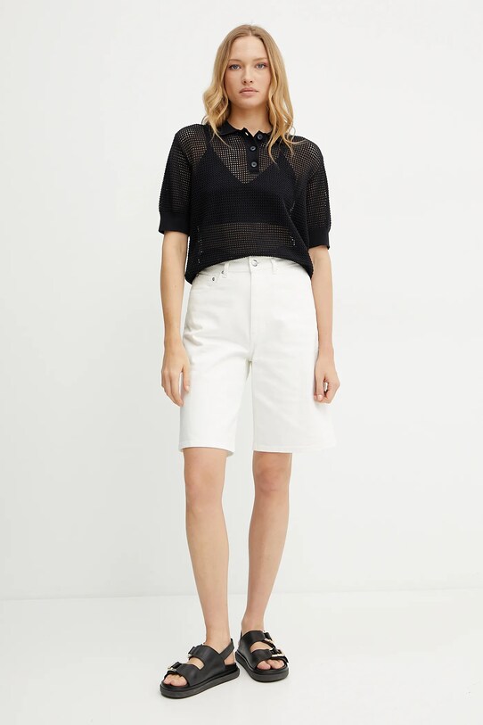 Bavlnené polo tričko Ivy Oak FLO IO113164 tmavomodrá SS25
