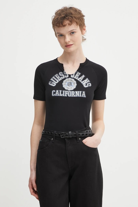 Tričko Guess slim čierna W5GI27.J1314